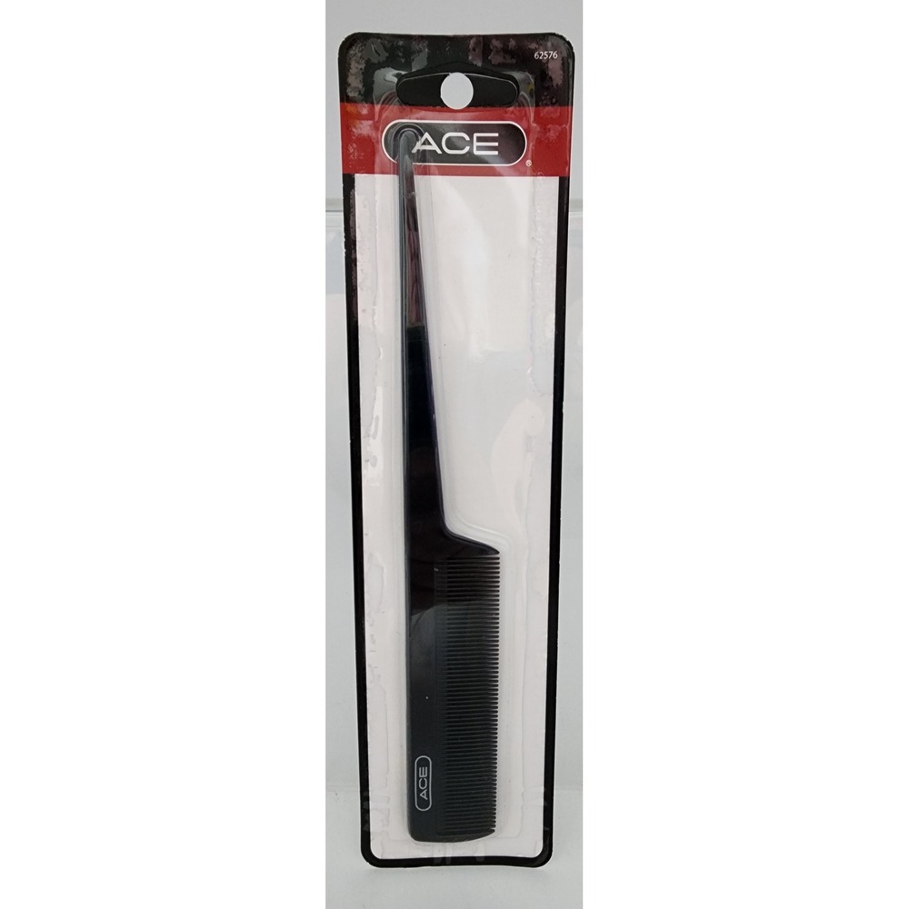 ACE Tail Comb Mens OS Black New 62576 Professional Styling Sectioning Hair Tool